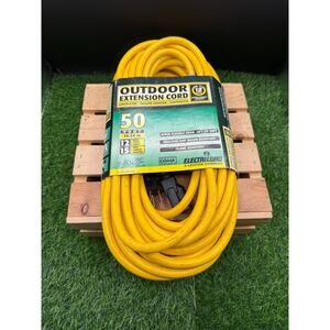 Heavy Duty Outdoor 50-Foot Extension Cord 12 Gauge - New in Box